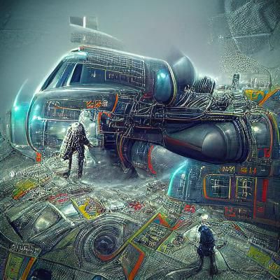 Detailed Sci-Fi Illustration of Penultimate Truth