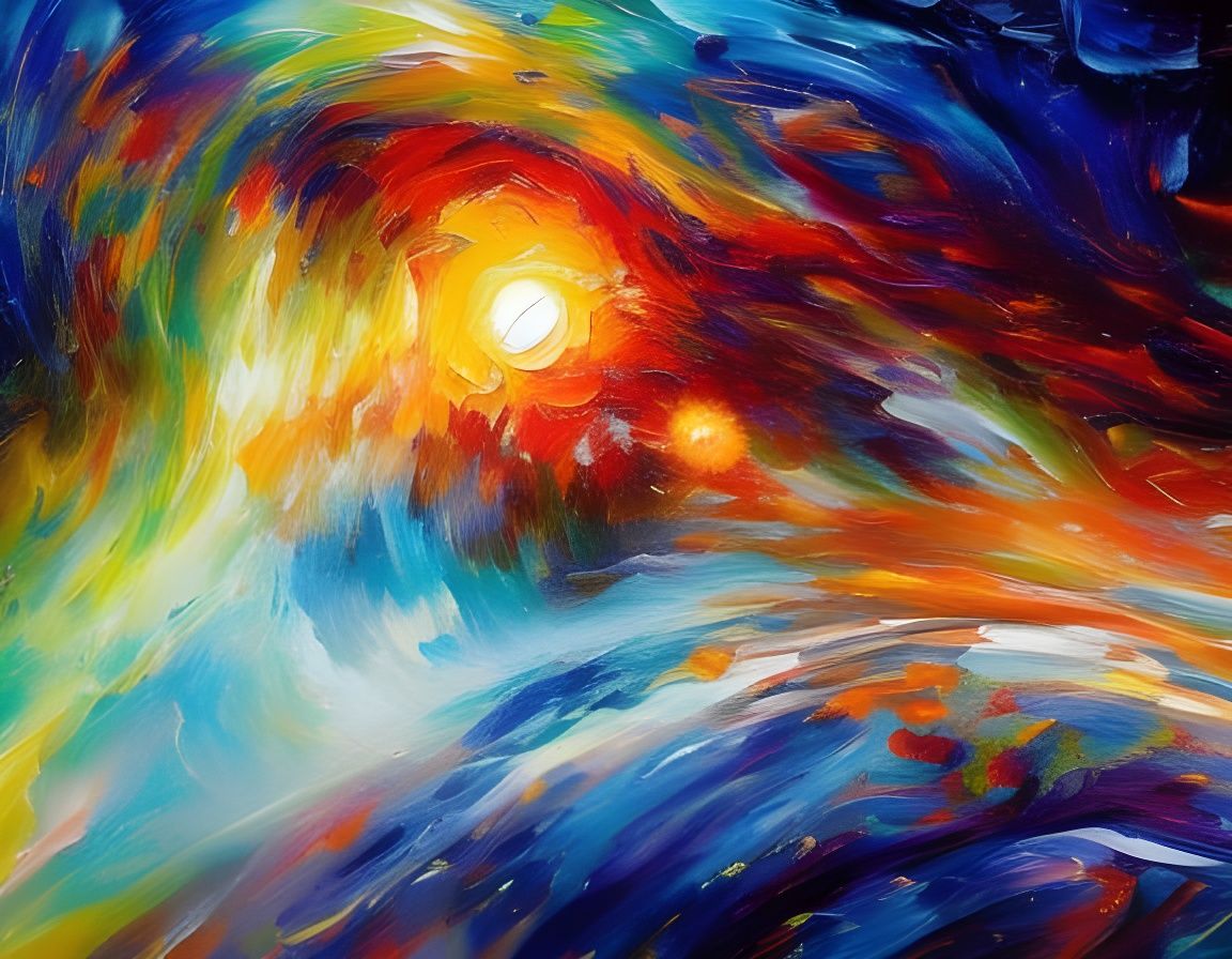 Embroidery Nebula in Expressionist Style