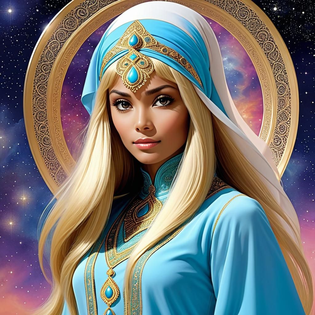 Ethereal Djinn Thought-Form with Blonde Hair