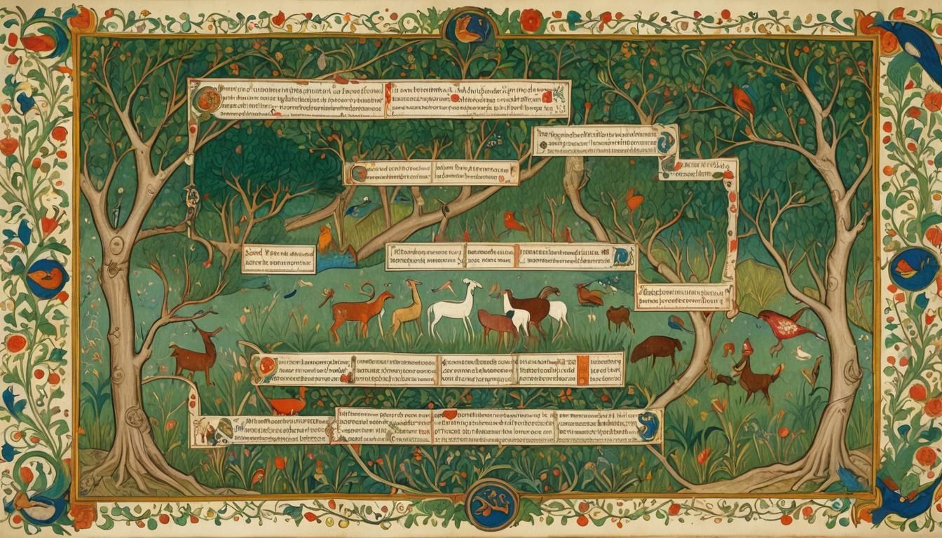Moses' Journey: Illuminated Map in Celtic Style