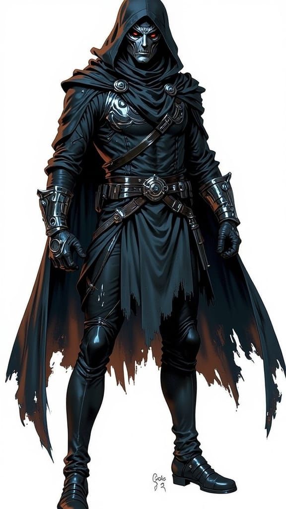 Mysterious Rogue in Cobblestone Alleyway