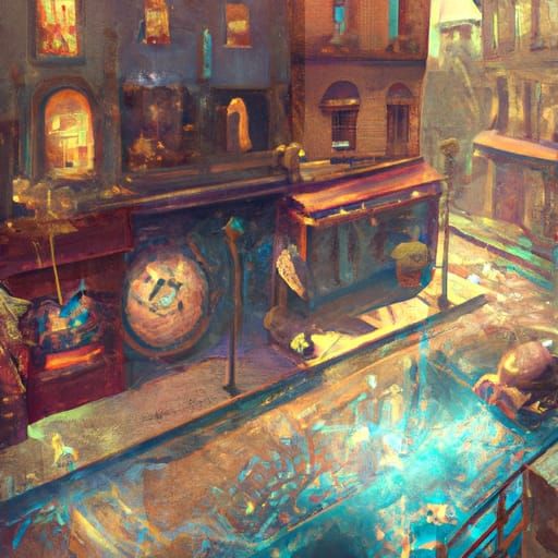 Penny Lane: Hyperdetailed Concept Art in Orange and Teal