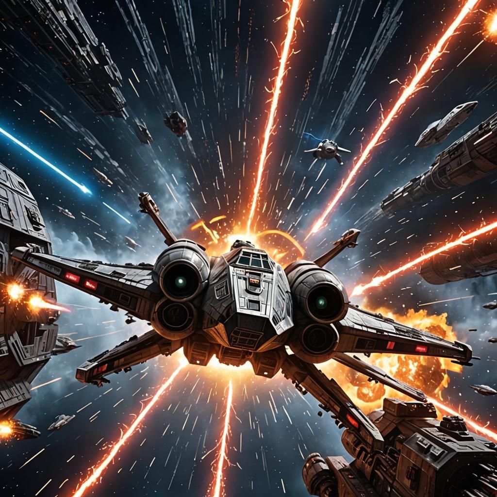 Firespray-31 Star Wars Ship in Space