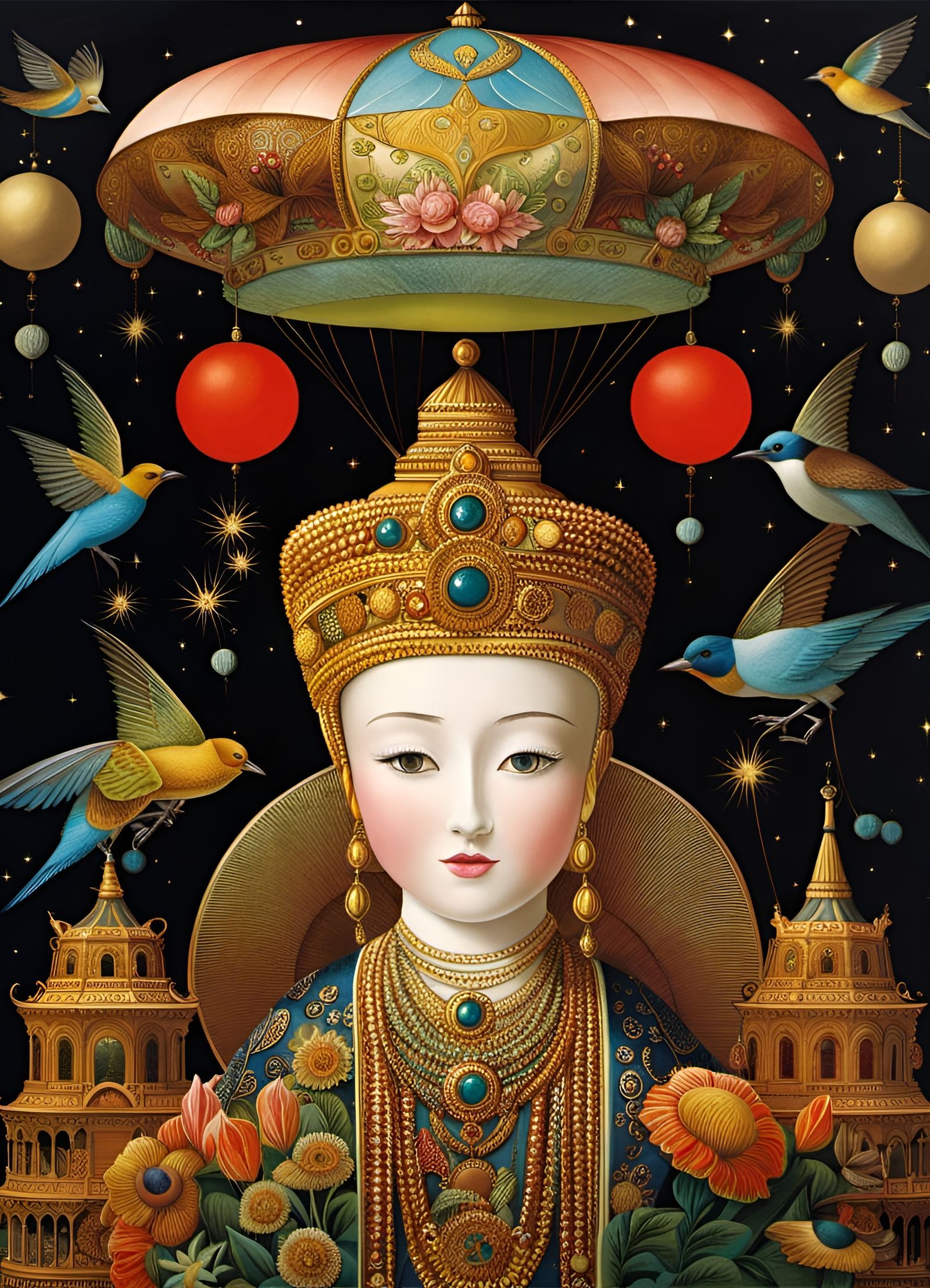 Ghostly Haunt in Hyperdetailed Night Sky