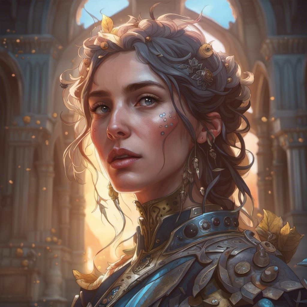 Abandoned Castle Portrait in Hyperdetailed Digital Art