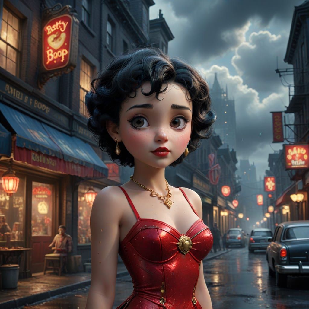 Betty Boop in Opulent Digital Grandeur