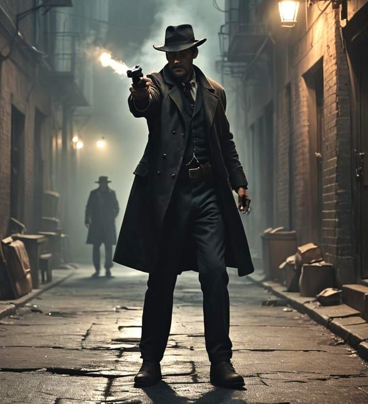 Dramatic Film Still: Cinematic Microchip Adventure