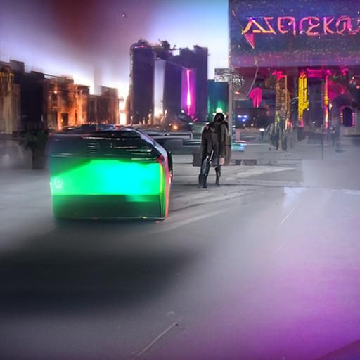 Futuristic Ganja City in Cyberpunk 2099 Style
