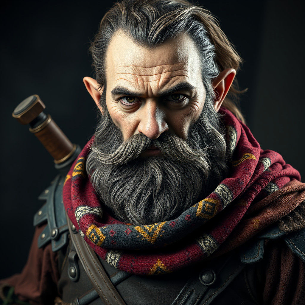 Dwarf Thief Portrait in Dramatic Lighting