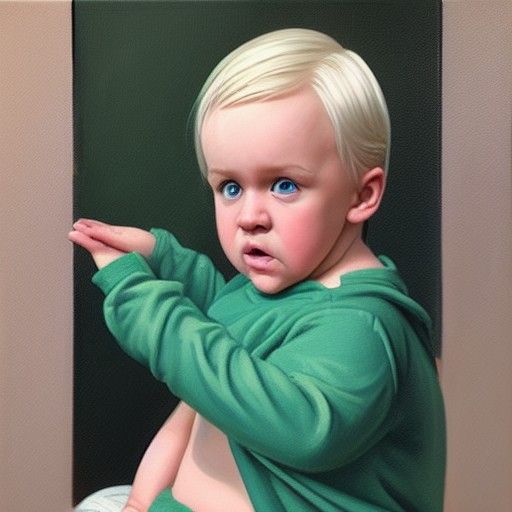 Baby Draco Malfoy as Oil Painting