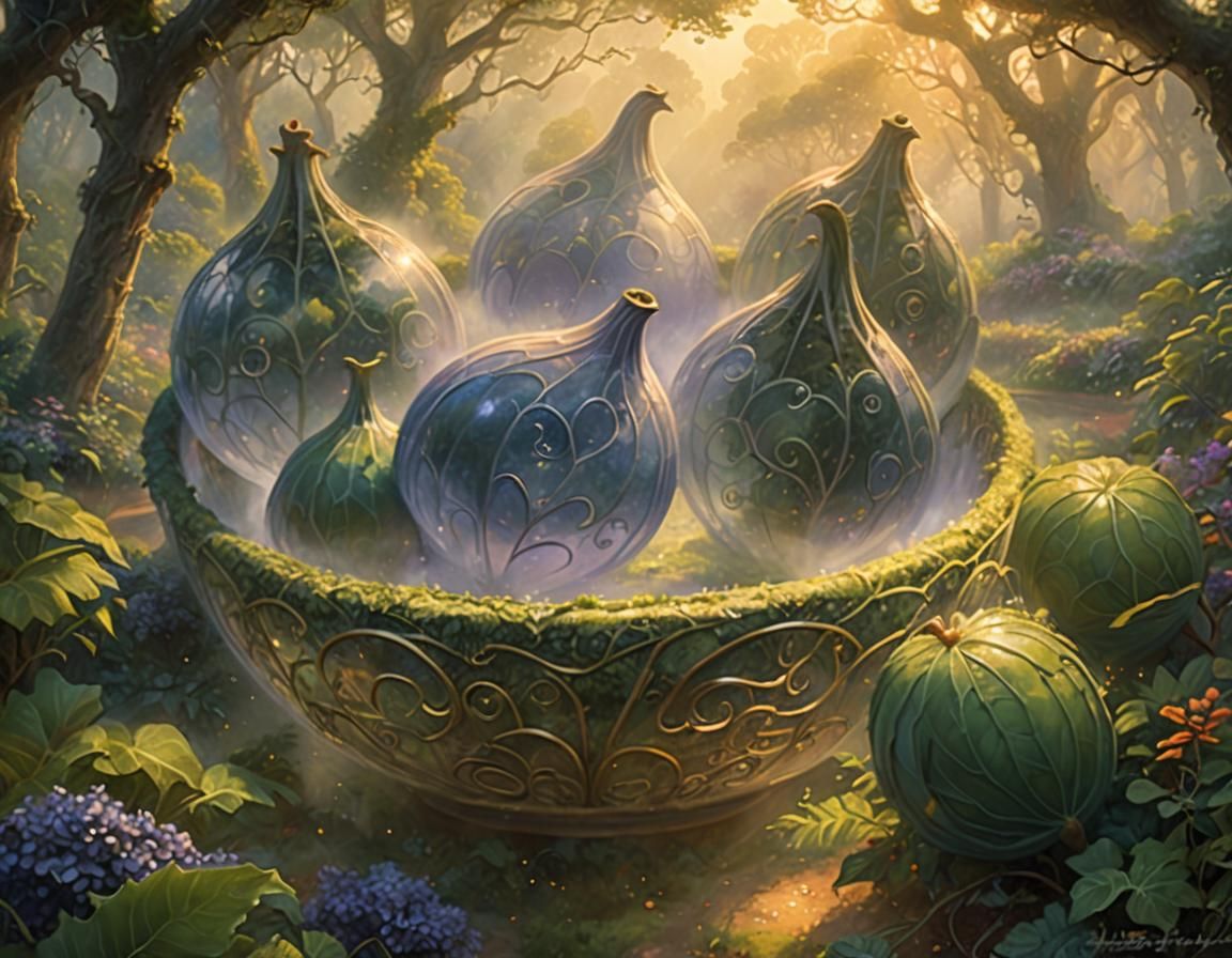 Coupe in Ethereal Forest with Golden Light