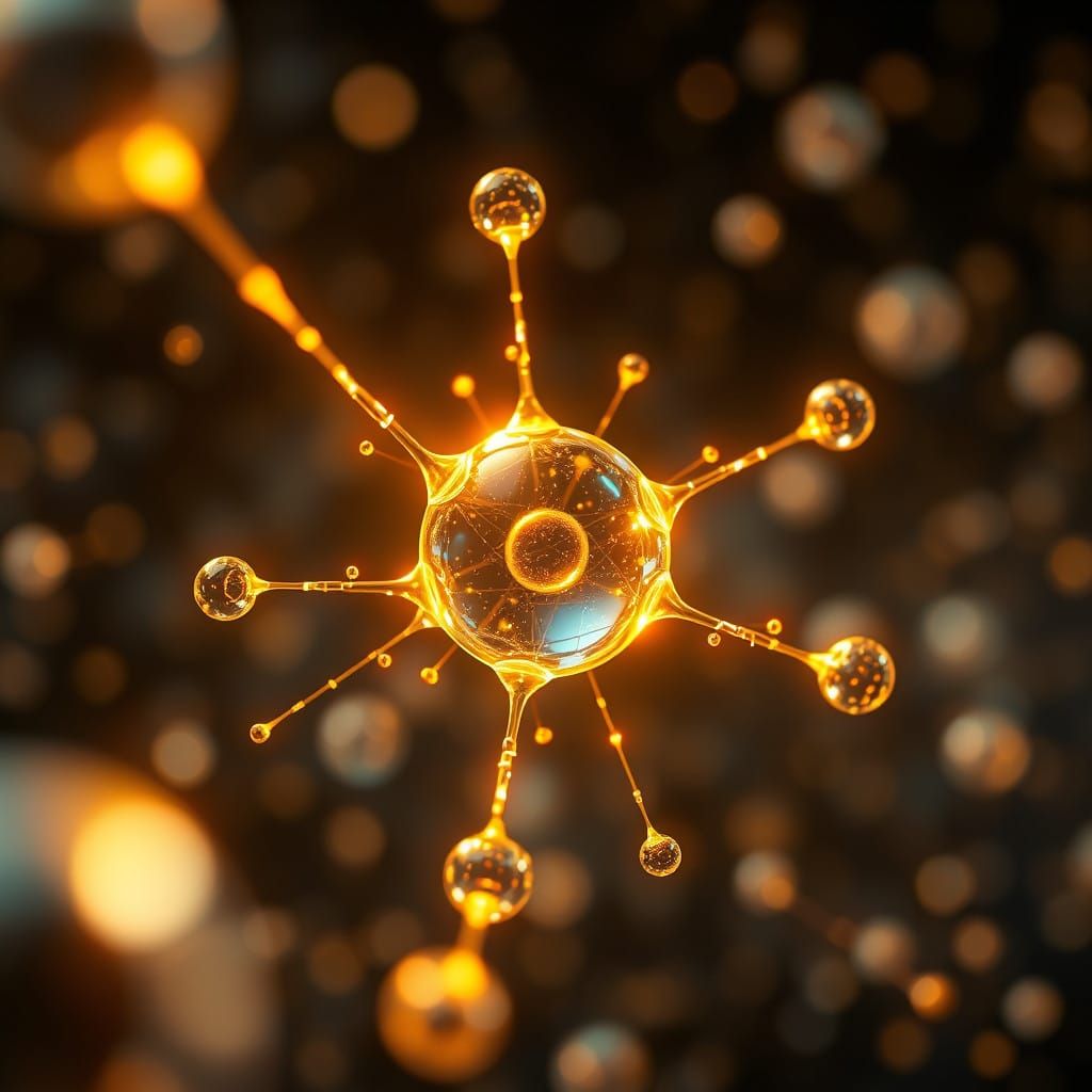 Vibrant Electron Clouds Surrounding a Water Molecule