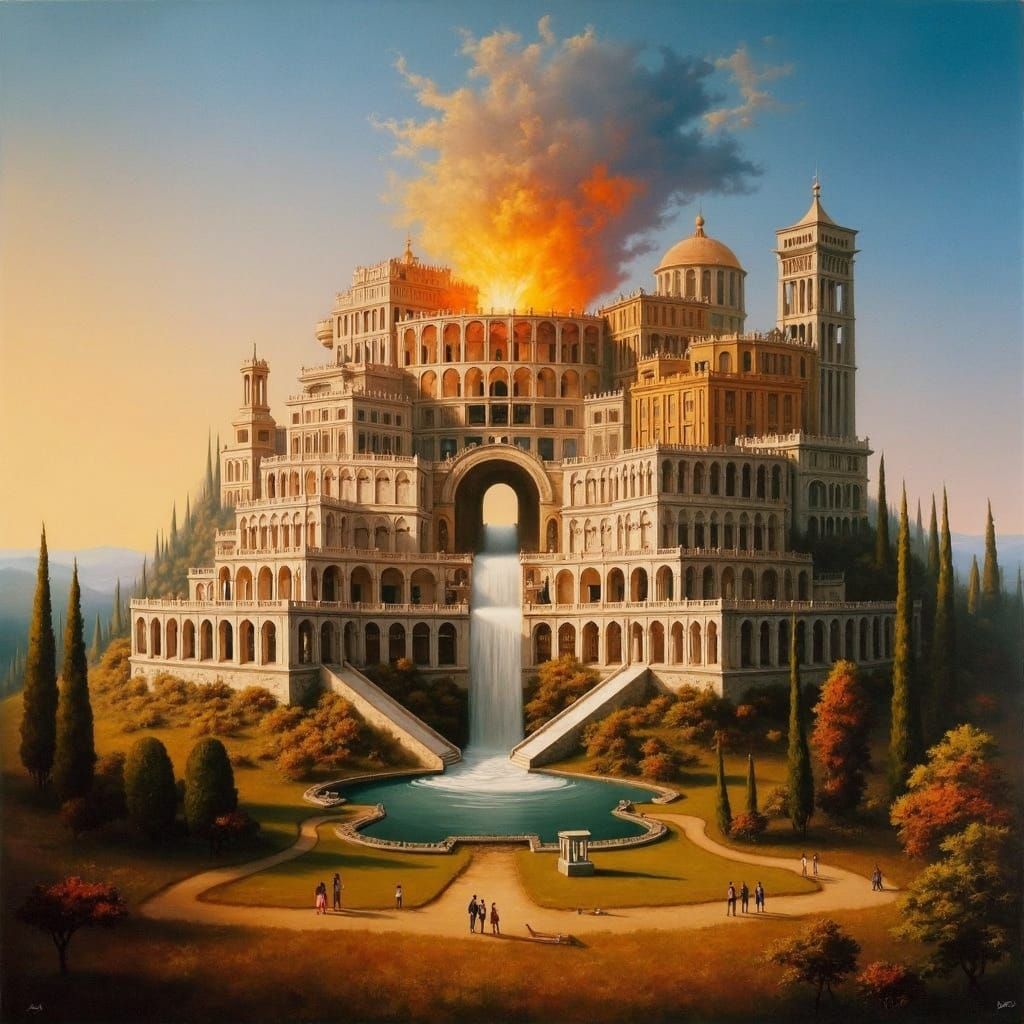 Surreal Landscape in Abstract Photorealism Style