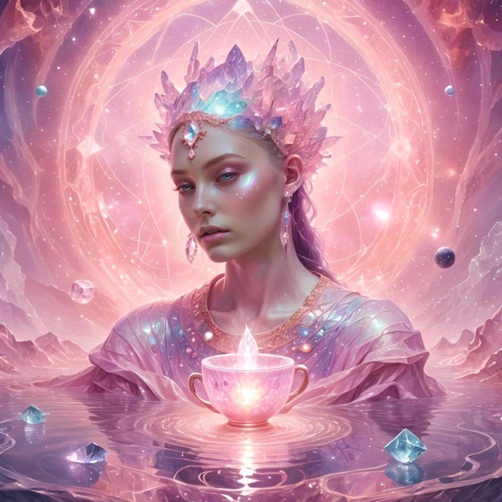 Pastel Pink Holographic Divine Feminine