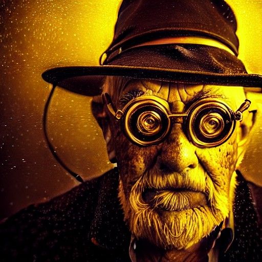 Hyperdetailed Portrait of an Old Drunk Man