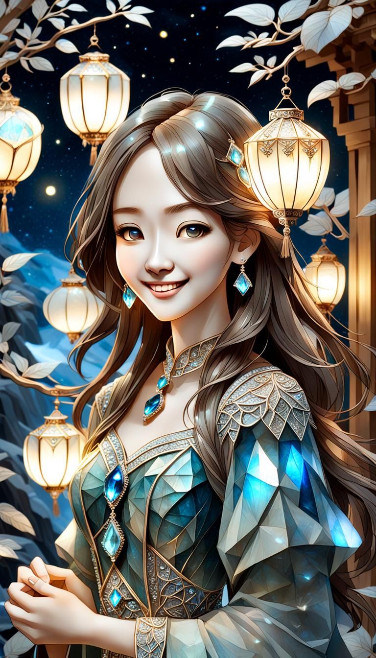 Taiwanese Teen in a Labradorite Starlight Fairy Tale