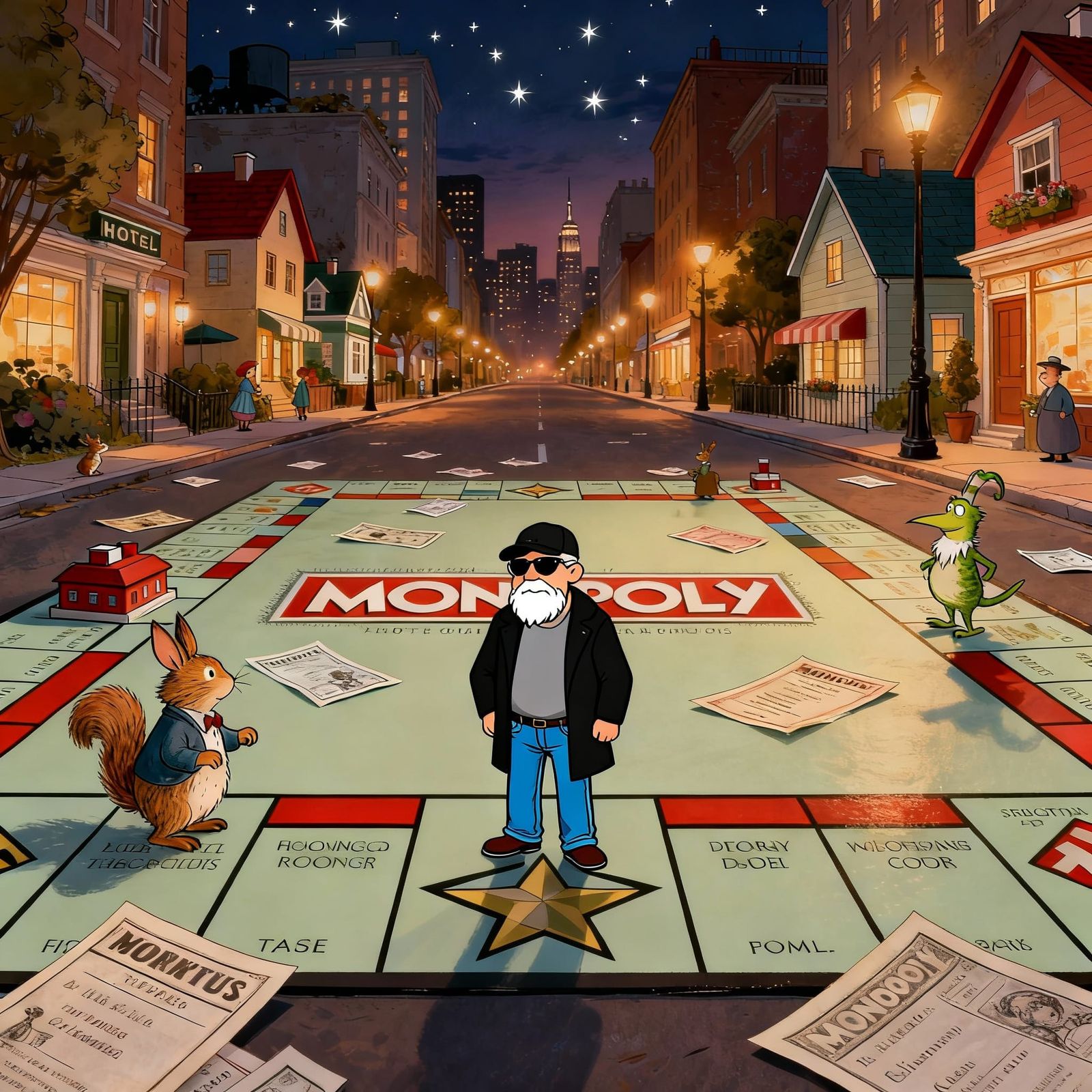 I'm standing on the game board