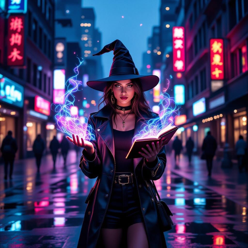 Urban Witch Conjures Holographic Spellbook at Twilight