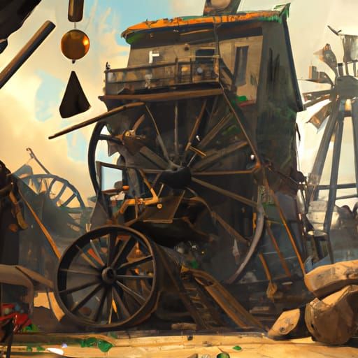 The Carter Stuck in the Mud: Detailed Matte Painting