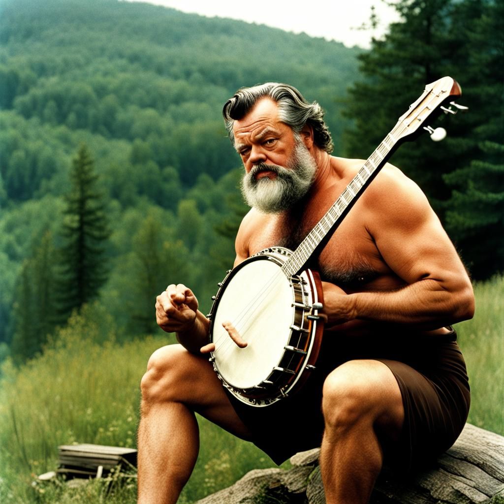 Psychedelic Appalachian Bodybuilder Plays Banjo