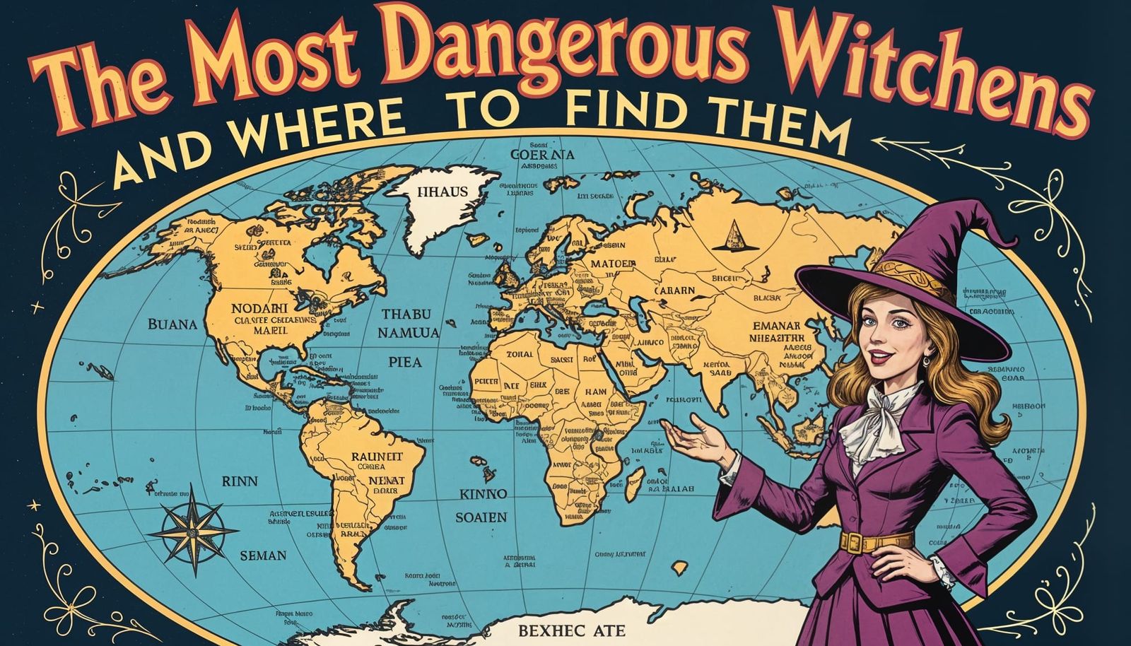 Humorous Parody Poster: Dangerous Witches Worldwide