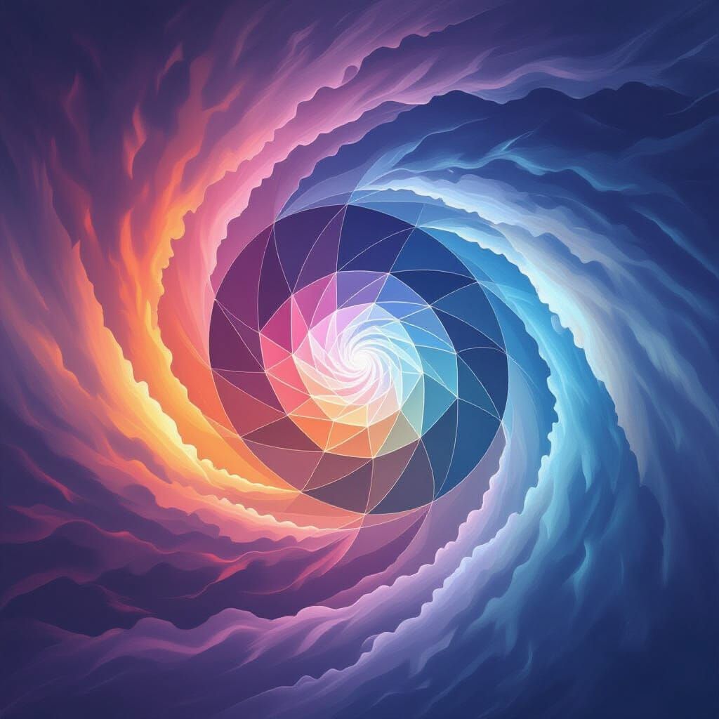 Ethereal Vortex with Iridescent Colors