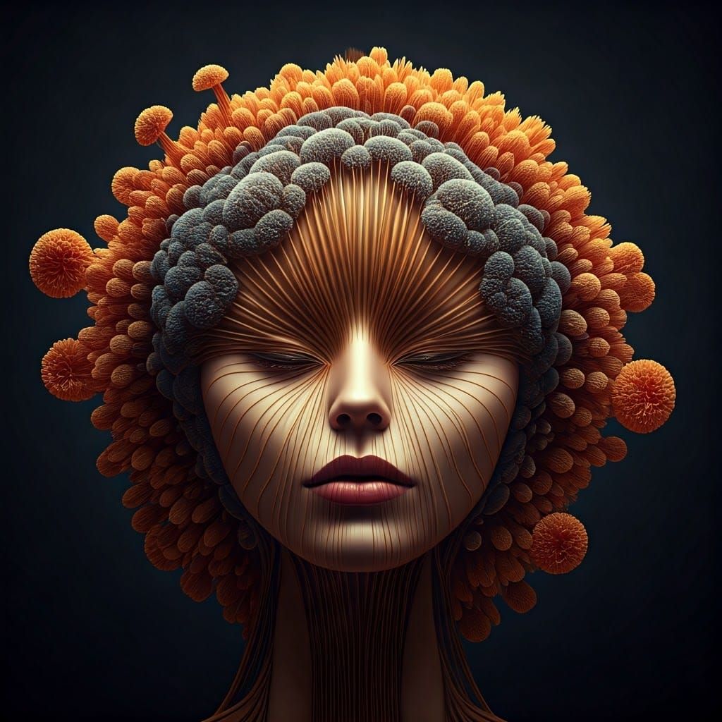 Dynamic Particulate Art in Fashion Magazine Style