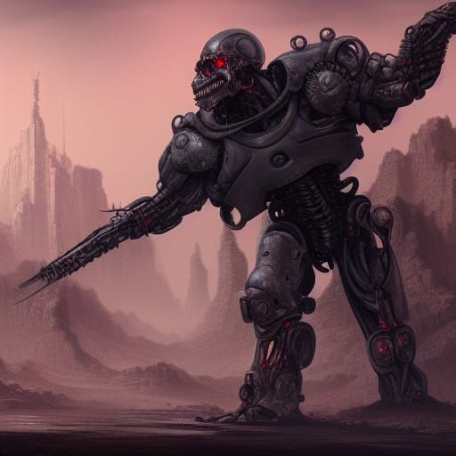 Detailed Terminator Matte Painting in Deep Color