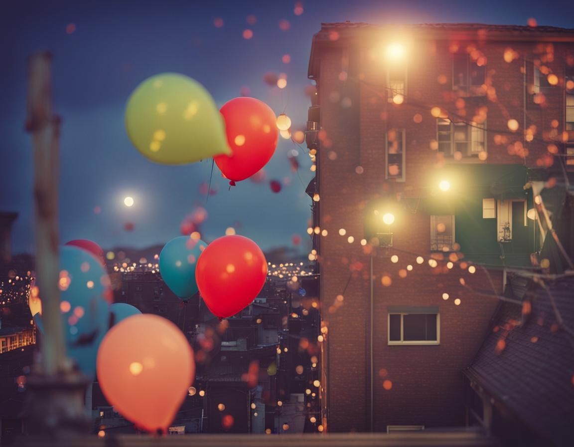 New York Rooftop Party Under the Moon