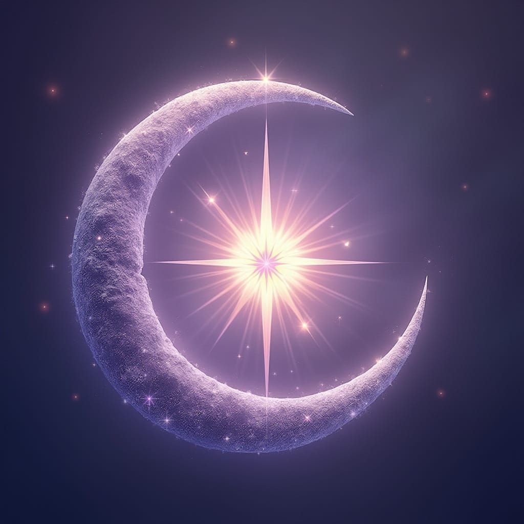 Moon Star Charm in Ethereal, Dreamy Style