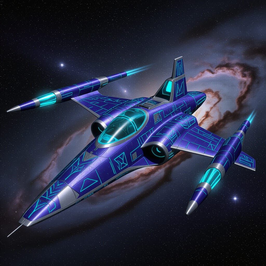 Nebula Warrior Queen's Starship Ascends Galaxy