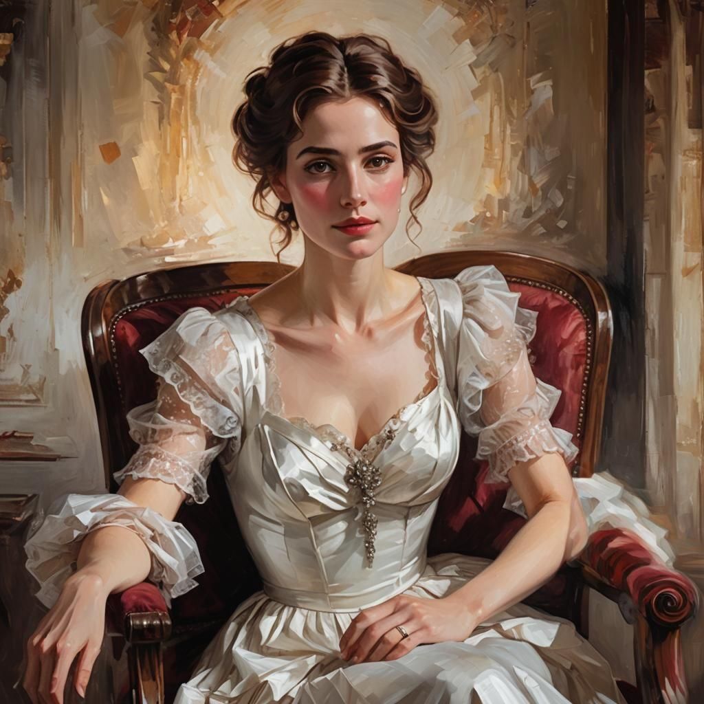 Regency Era Beauty in Elegant Portrait