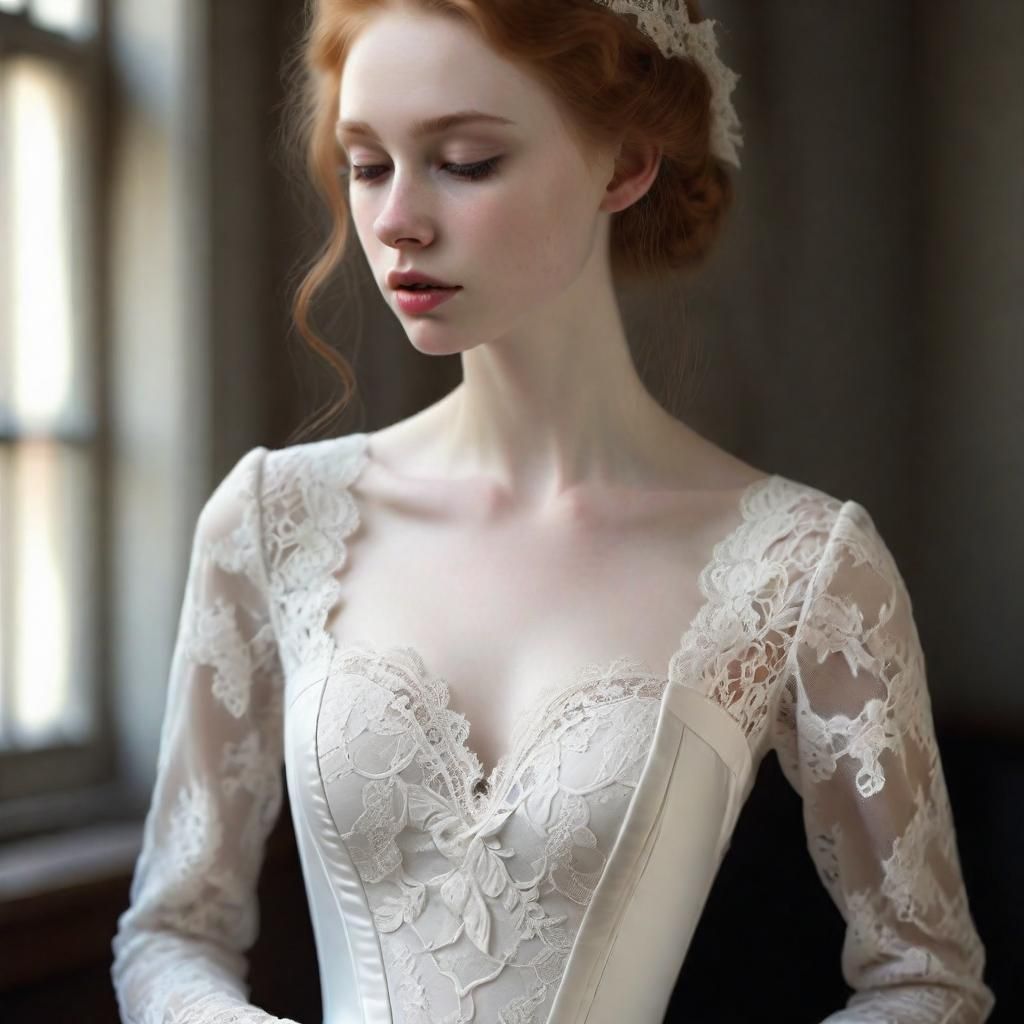 Hyperrealistic Lace Bodice Detail