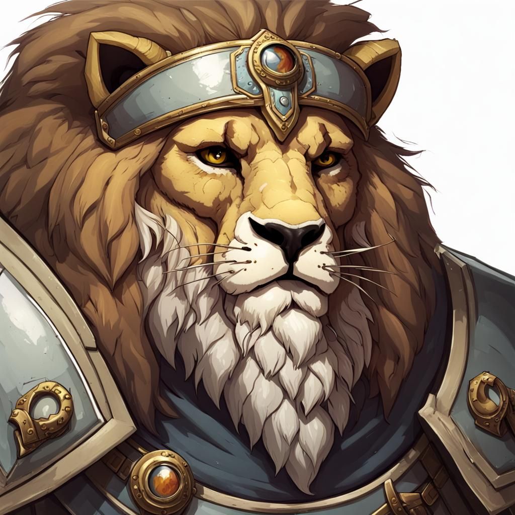 Valiant Leonin Paladin with Eyepatch