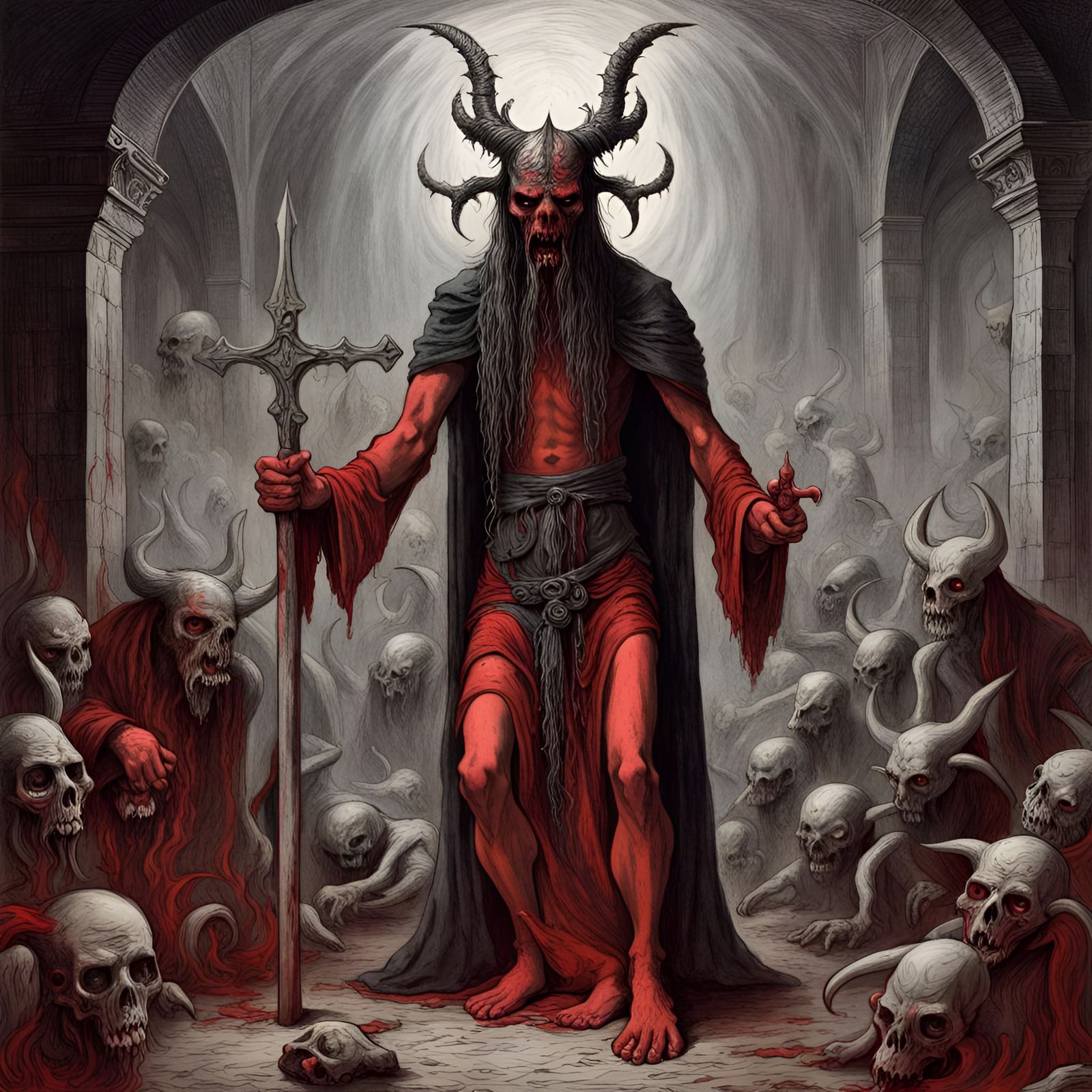 Belphegor in Hell with Celtic Patterns