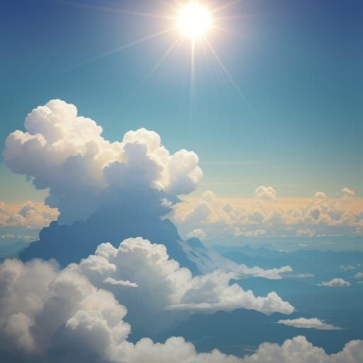 Breathtaking Cinematic Sky with Fluffy White Clouds