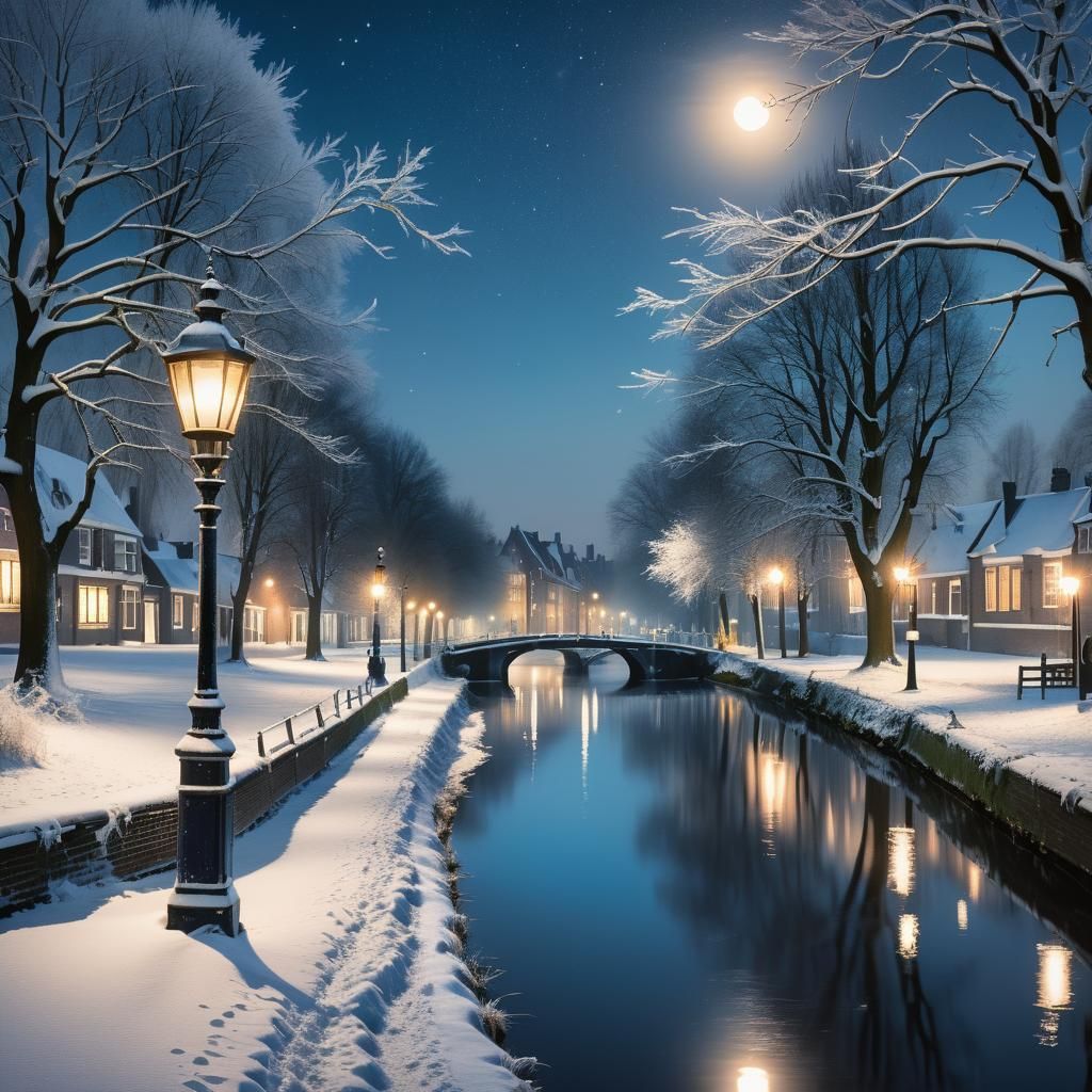 Holland Snow Canal
