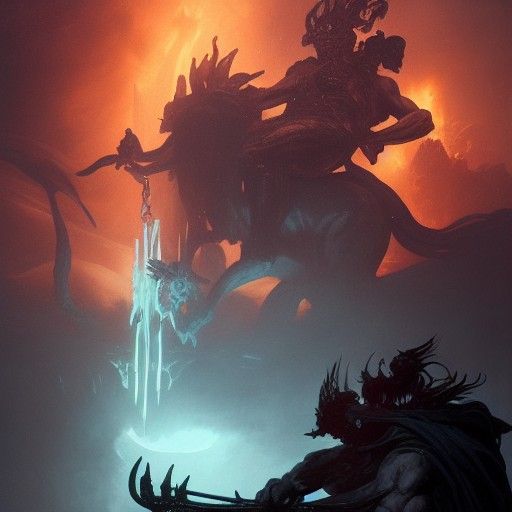 Hades vs Zeus: Dark Fantasy Battle in 8K