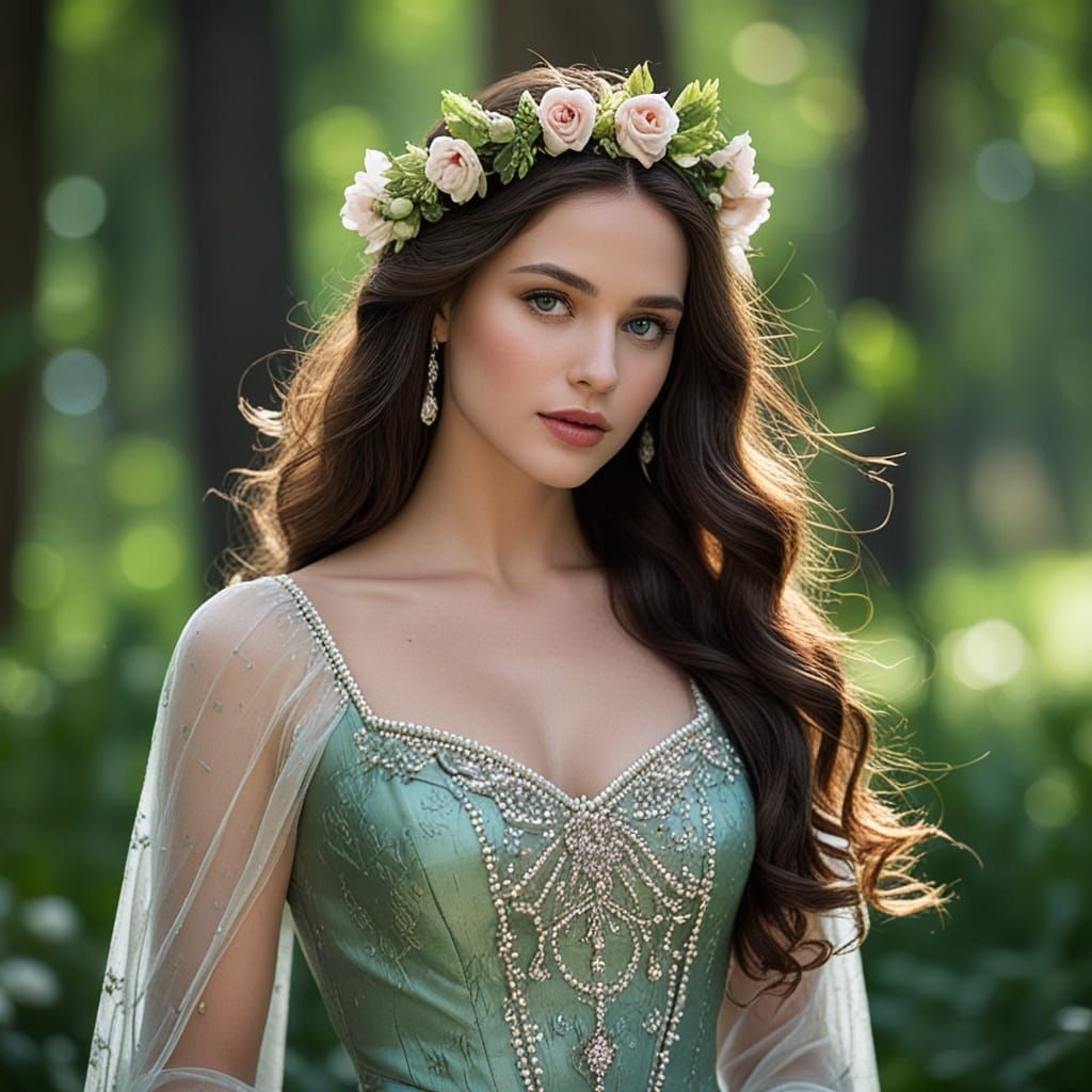 Ethereal Goddess Persephone in Duality