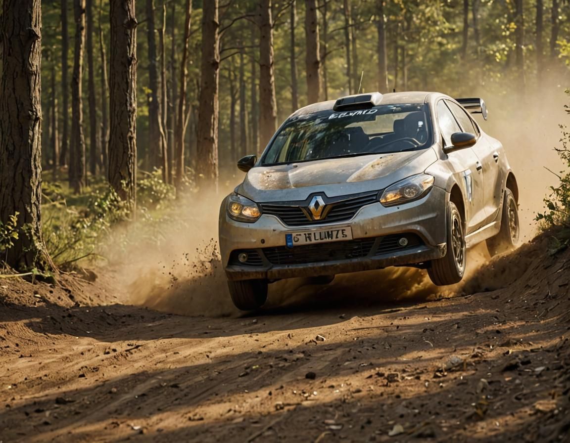 Epic Renault Fluence Rally Car Drifts Through Woods in Hyper...