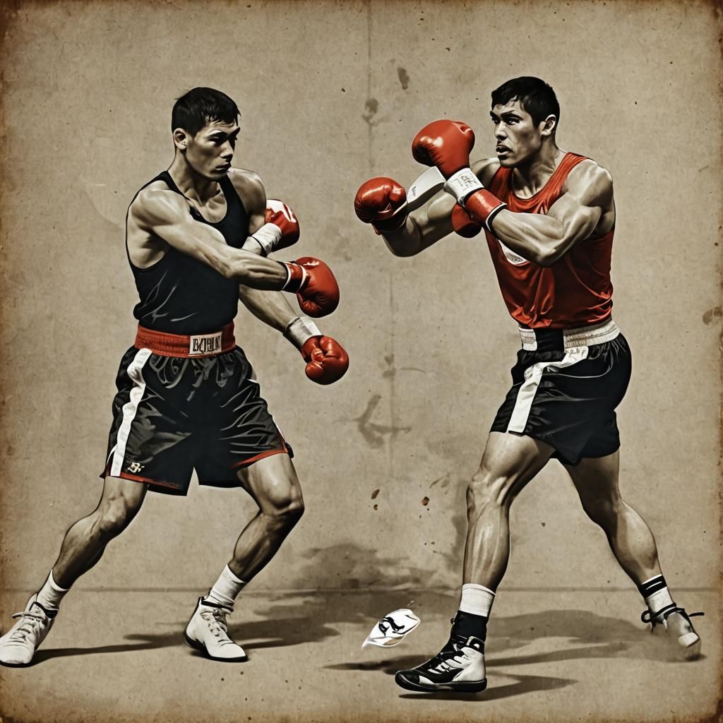 Red Boxing Match at the Olympic Games
