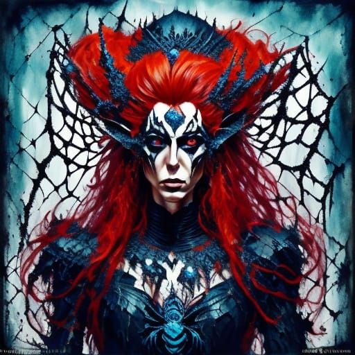 Queen of Hearts: Spider Goddess, Hyperrealistic Art