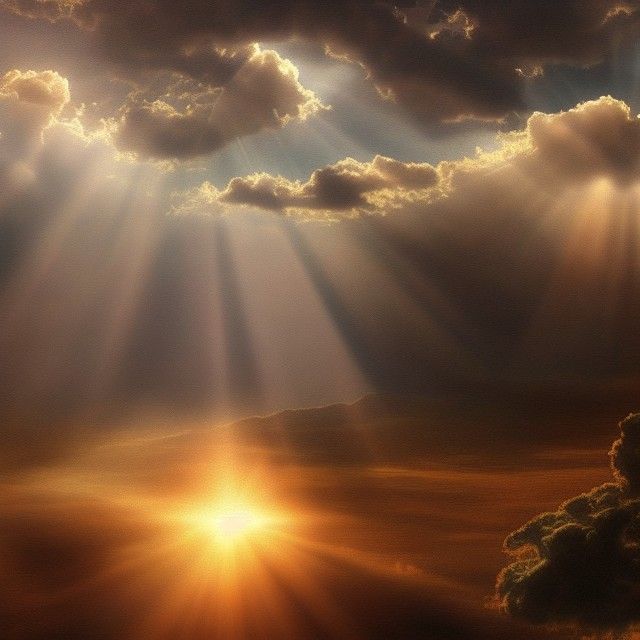 Ethereal Farewell Scene: Matte Painting in Heaven