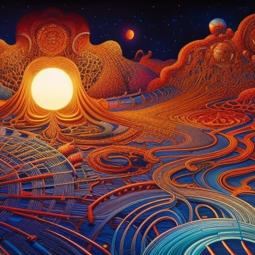 Fairytale Lights of Sun and Moon in Vivid Colors