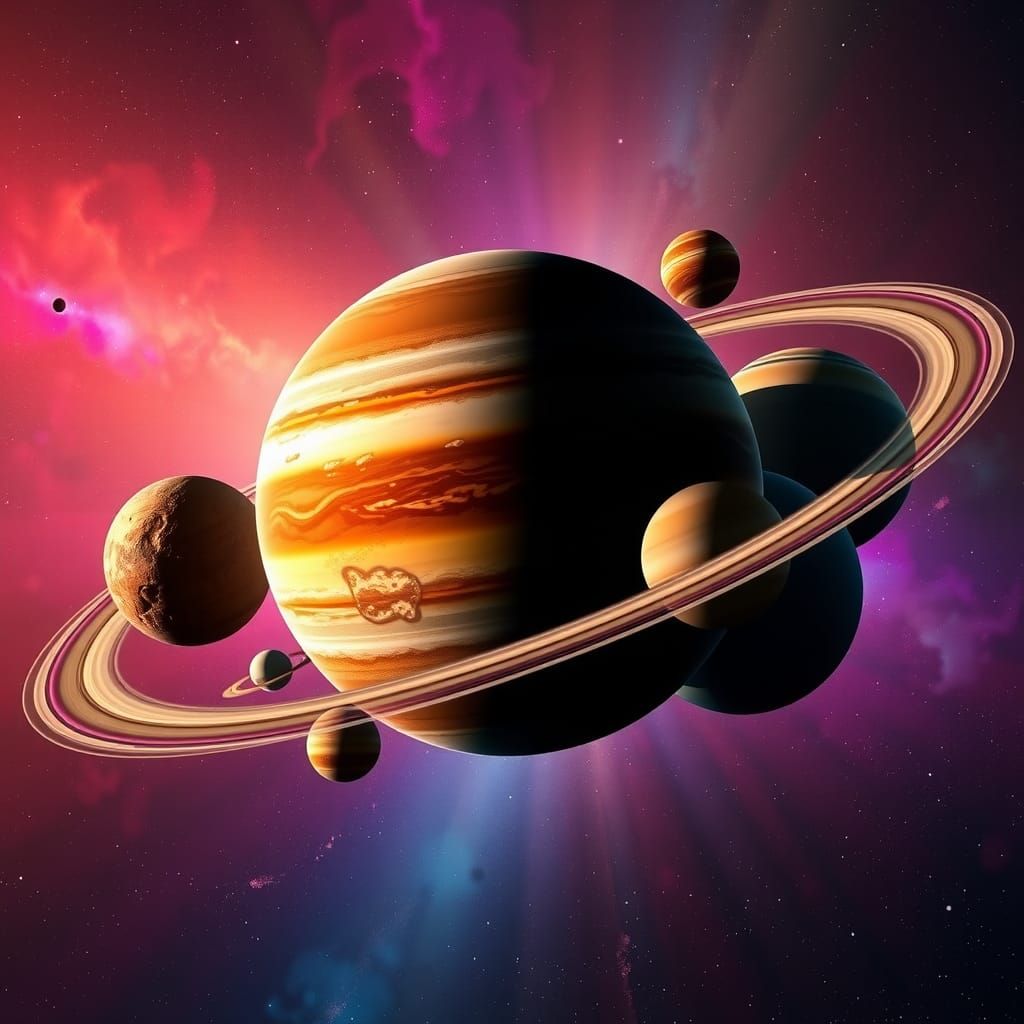 Hyperrealistic Solar System: A Celestial Wonder