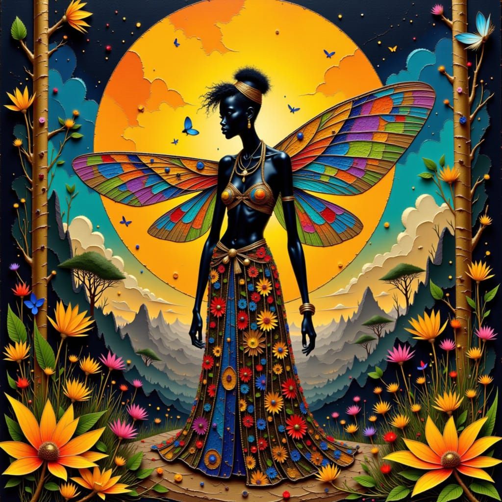 Mystical Firefly's Transformation in West African Art