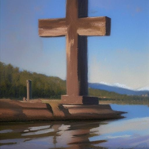 Cross as Oil Painting by James Gurney