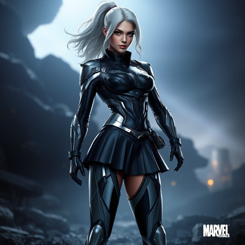 Epic Sci-Fi Portrait of Luna Snow in Futuristic Jumpsuit