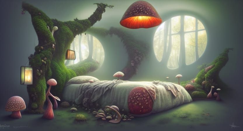 Mushroom forest rooms