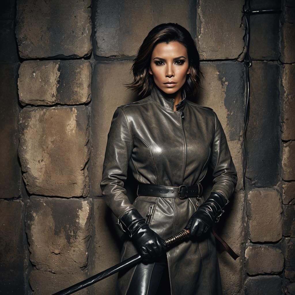 Eva Longoria: Confident in Leather, Dungeon Portrait